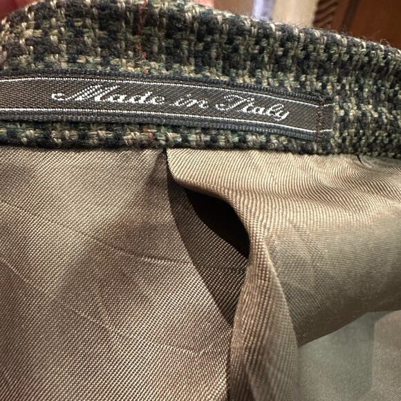 Ermenegildo Zegna for Neiman Marcus Mens 44 Cashmere Brown Houndstooth Blazer - Picture 7 of 14